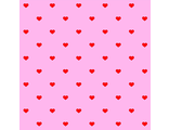 Светло-розовый фетр в красные сердечки 20*30 см