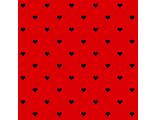 Красный фетр в черные сердечки 20*30 см