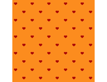 Оранжевый фетр в бордовые сердечки 20*30 см
